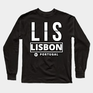 LIS - Lisbon airport code Long Sleeve T-Shirt